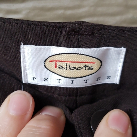 Talbots Petites stretch brown pants wide leg 16P - Picture 4 of 13